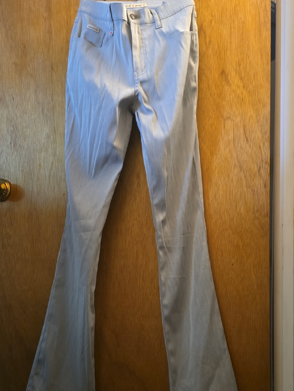 Zana di  Silver Stretch Flare Wide Leg Jeans